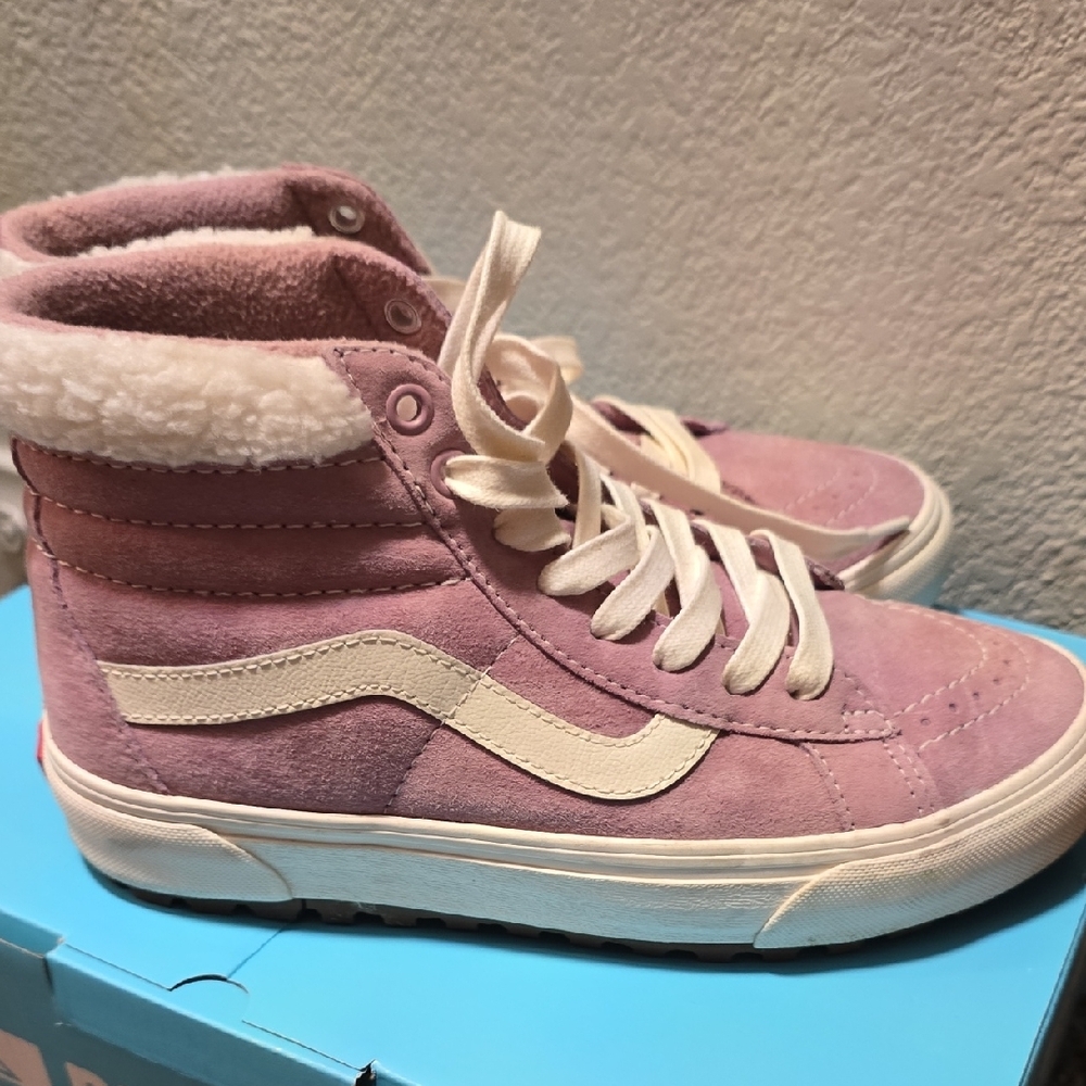 Pink High-Top Sneakers with White Accents